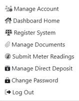 meter reading dropdown